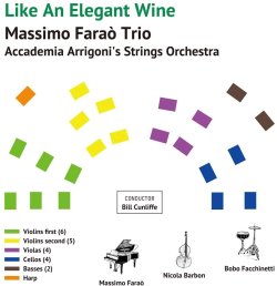 画像1: CD  MASSIMO FARAO  TRIO  with STRING ORCHESTRA  マッツシモ・ファラオ・トリオ・ ウィズ・ストリング・オーケストラ   /   LIKE  AN ELEGANT WINE  エレガントなワインのように