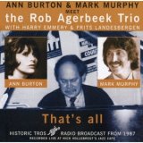 画像: CD   ANN BURTON  & MARK MURPHY  アン・バートン  &  マーク・マーフィ  /  THAT'S ALL ザッツ・オール