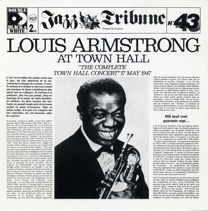 画像1: 2枚組CD  LOUIS ARMSTRONG  ルイ・アームストロング  /   TOWN HALL CONCERT　タウン・ホール・コンサート(完全盤)