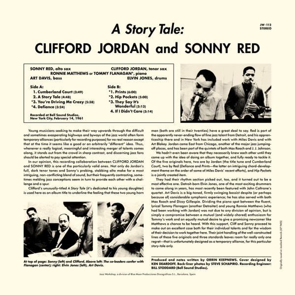 画像2: 【JAZZ WORKSHOP】180g重量盤限定盤LP Clifford Jordan & Sonny Red クリフォード・ジョーダン & ソニー・レッド / A Story Tale