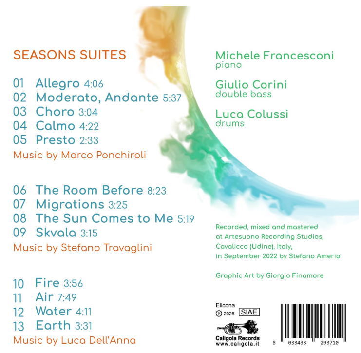 画像2:   【イタリア・ジャズ】、ステファノ・アメリオによるマスタリング】 CD Michele Francesconi ミケーレ・フランセスコニ / Seasons